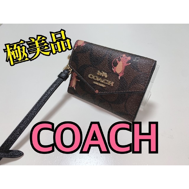 COACH(コーチ)の極美品 COACH コーチ パスケース カード入れ ネズミ柄 マウス レディースのファッション小物(名刺入れ/定期入れ)の商品写真