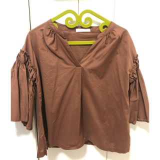 ショコラフィネローブ(chocol raffine robe)の☆お値下げ中☆ chocol raffine robe 袖フリルブラウス(シャツ/ブラウス(半袖/袖なし))