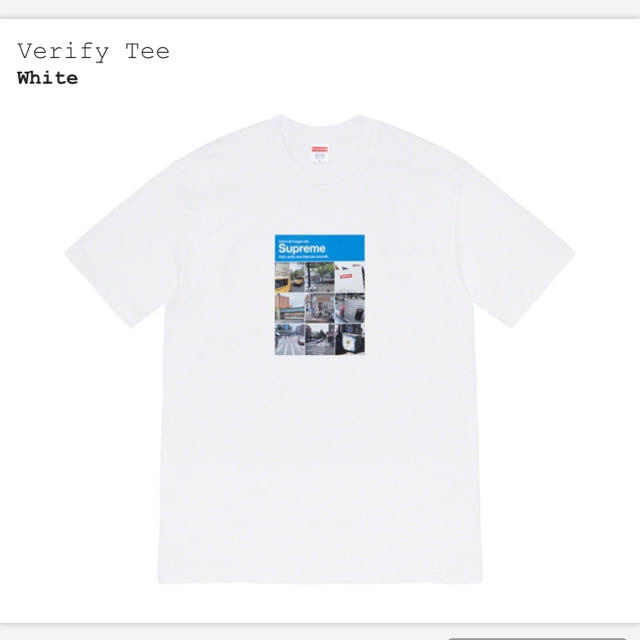 Supreme(シュプリーム)の 【特典付き】Supreme Verify Tee M White 白 メンズのトップス(Tシャツ/カットソー(半袖/袖なし))の商品写真