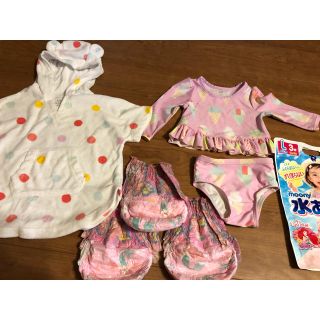 ベビーギャップ(babyGAP)の【美品】GAP女の子水着3点セット70〜80cm(水着)