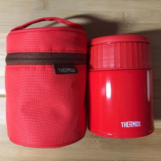 サーモス(THERMOS)のTHERMOS 真空断熱スープジャー400ml、専用ポーチ(弁当用品)