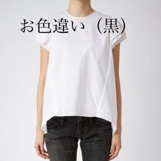 バーニーズニューヨーク(BARNEYS NEW YORK)のyokochan パフスリーブトップス　ブラウス　黒　36(シャツ/ブラウス(半袖/袖なし))