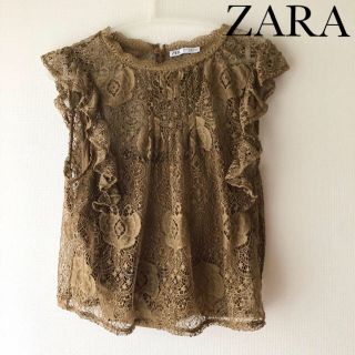 ザラ(ZARA)のZARA レースカットソー(カットソー(半袖/袖なし))