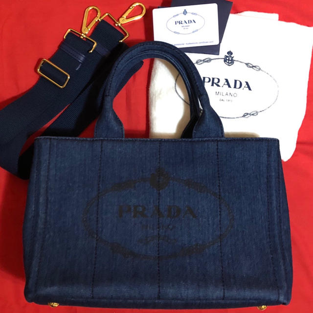 PRADAプラダデニムトートバッグ　美品