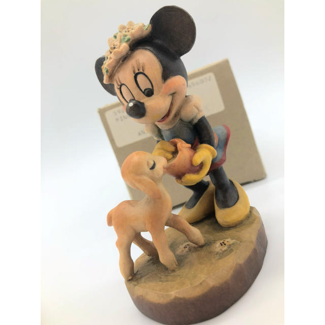 けられず ミニーマウス - ディズニー ANRI 木彫り人形 ミニー アンリ