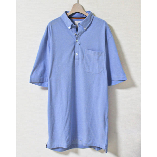 《ポールスミス》新品 ボタンダウン ポロシャツ アーティストストライプ 青 TL 1