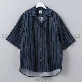 ビューティアンドユースユナイテッドアローズ(BEAUTY&YOUTH UNITED ARROWS)のroku 6 STRIPE PRINT SHORT SLEEVE SHIRT(Tシャツ/カットソー(半袖/袖なし))