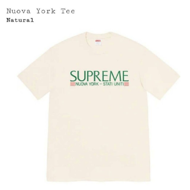 supreme Nuova York Tee Tシャツ Lサイズ  ナチュラルメンズ