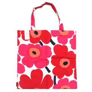 マリメッコ(marimekko)のマリメッコ　トートバッグ　ウニッコピンク×レッド(トートバッグ)