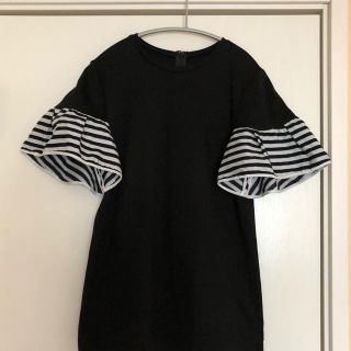 borders at balcony◎ラッフルTシャツ 38 ブラック(シャツ/ブラウス(半袖/袖なし))