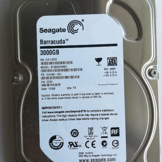 Seagate、3.5インチ 内臓ハードディスク 3TB