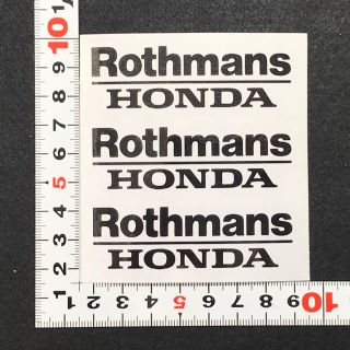 3枚セット小さめRothmansHonda ロスマンズカッティングステッカー(車外アクセサリ)