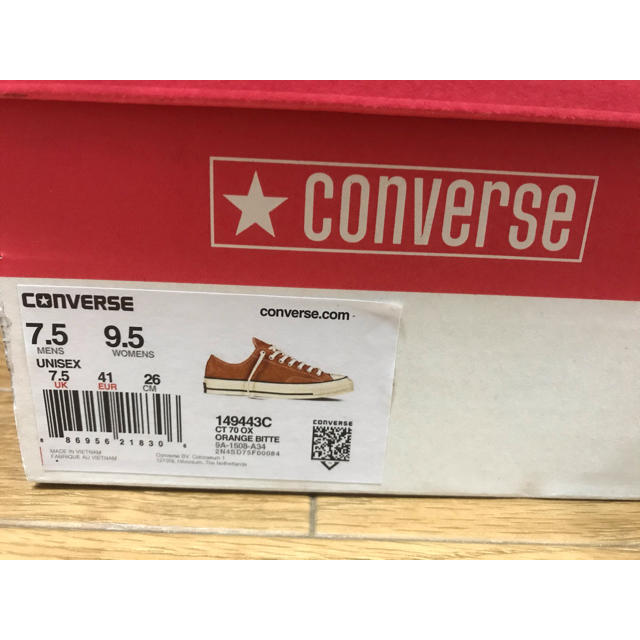 CONVERSE(コンバース)のCT70 チャックテイラー オレンジスエード 26.0cm 新品 メンズの靴/シューズ(スニーカー)の商品写真