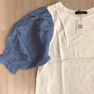 ダブルクローゼット(w closet)の未使用！袖切り替えTシャツ(Tシャツ(半袖/袖なし))