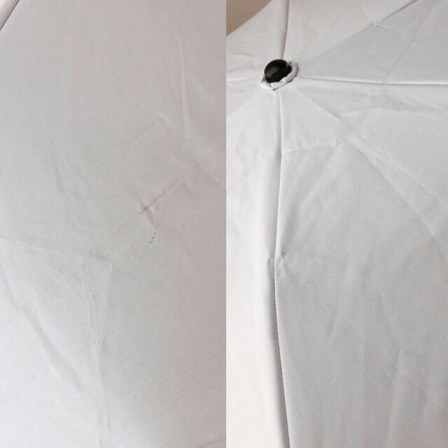 【25日まで限定価格】サンバリア100  3段　ホワイト　グレー　完全遮光 レディースのファッション小物(傘)の商品写真