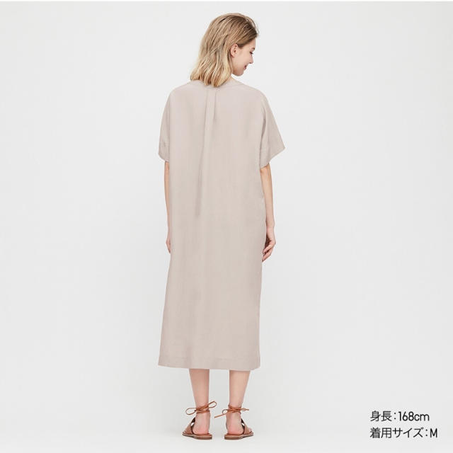 UNIQLO(ユニクロ)のユニクロ　リネンブレンドコクーンワンピース  レディースのワンピース(ロングワンピース/マキシワンピース)の商品写真