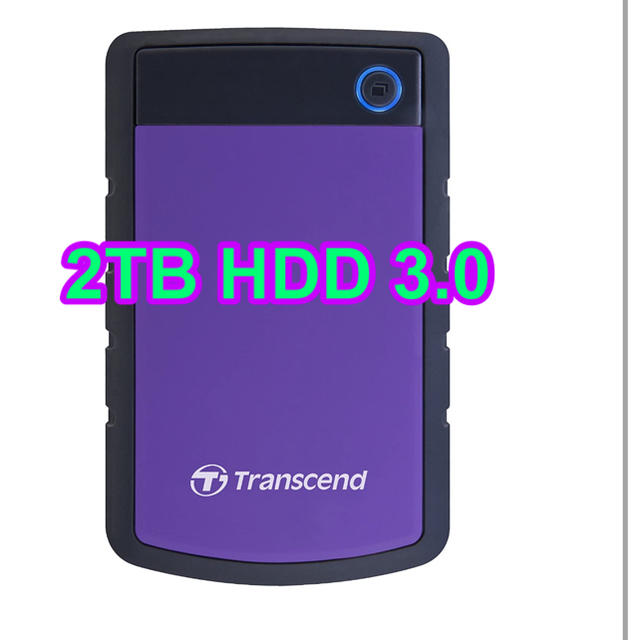 Transcend(トランセンド)のTranscend USB3.0 ポータブルHDD 2TB 3年保証 スマホ/家電/カメラのPC/タブレット(PC周辺機器)の商品写真