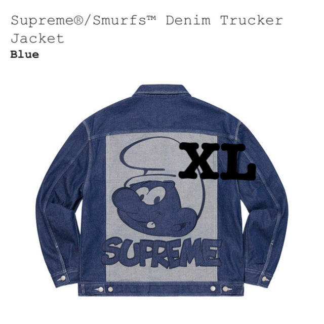 supreme smurfs denim trucker jacket xlジャケット/アウター