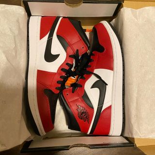 ナイキ(NIKE)のNIKE JORDAN 1 mid エアジョーダン1 シカゴ ブラックトゥー(スニーカー)