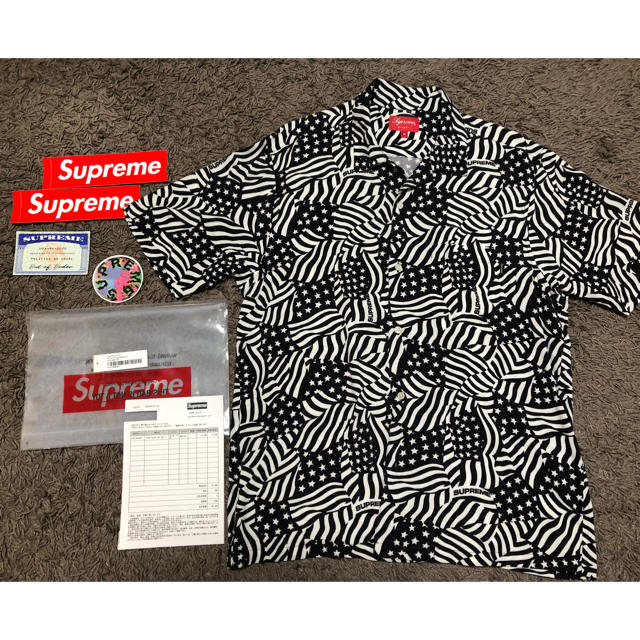 Supreme Flags Rayon S/S Shirt  Lサイズ シャツ トップス メンズ 最新人気