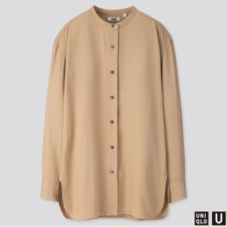 ユニクロ(UNIQLO)の【UNIQLO U】ドレープツイルスタンドカラーシャツ長袖(シャツ/ブラウス(長袖/七分))