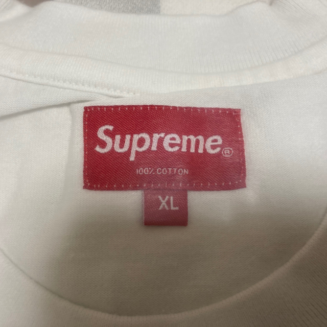 希少 XL Supreme bleed logo s/s topホワイトサイズ