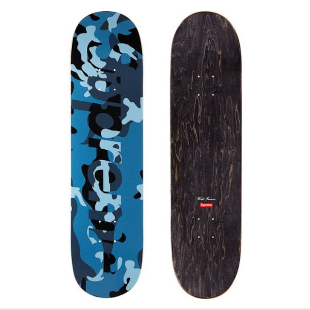 supreme Camo Logo Skateboard blue青迷彩