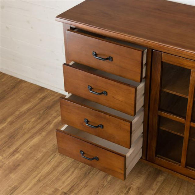 割引セット 【送料無料】Mindy Wood Cabinet W1200 インテリア/住まい