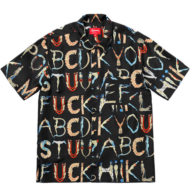 supreme Alphabet Silk Shirt アルファベットシャツ　Lシャツ