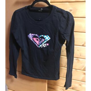 ロキシー(Roxy)のROXY ロングTシャツ　黒　Ｓ(Tシャツ(長袖/七分))