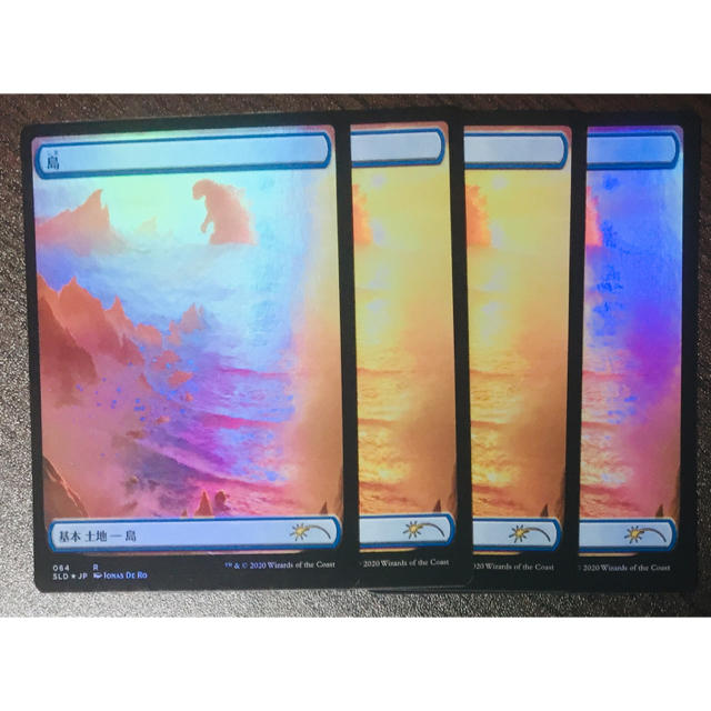 MTG  FOIL secret lair ゴジラ 島 SLD 日4枚