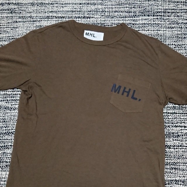 MARGARET HOWELL(マーガレットハウエル)のMHL. ポケット Tシャツ マーガレットハウエル ロゴ ブラウン Lサイズ メンズのトップス(Tシャツ/カットソー(半袖/袖なし))の商品写真