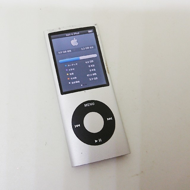 Apple(アップル)のiPod nano 第 4 世代 A1285 4GB apple ソリティア 動 スマホ/家電/カメラのオーディオ機器(ポータブルプレーヤー)の商品写真