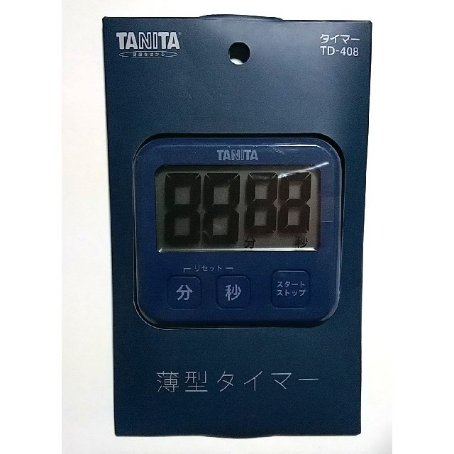 TANITA(タニタ)の送料込　タニタ　キッチンタイマー　薄型　TD-408　新品未開封　 インテリア/住まい/日用品のキッチン/食器(収納/キッチン雑貨)の商品写真