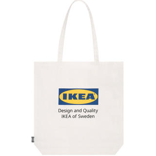 イケア(IKEA)のEFTERTRÄDA エフテルトレーダバッグ ホワイト(エコバッグ)