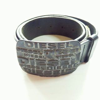 ディーゼル(DIESEL)のディーゼル ベルト 85/34 黒×シルバー(ベルト)