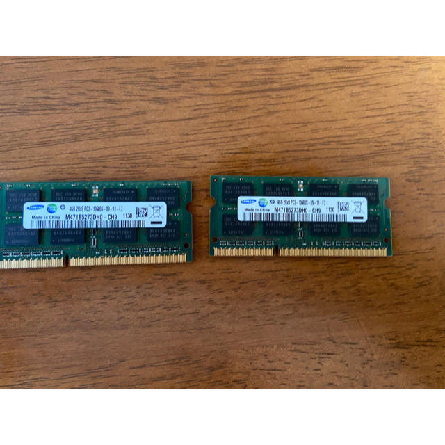 SAMSUNG(サムスン)の動作確認済SamsungノートPC用メモリーS.ODIMM DDR3 4GB×2 スマホ/家電/カメラのPC/タブレット(PCパーツ)の商品写真
