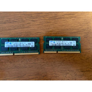 サムスン(SAMSUNG)の動作確認済SamsungノートPC用メモリーS.ODIMM DDR3 4GB×2(PCパーツ)