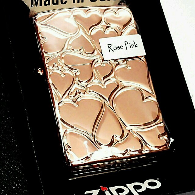 ZIPPO(ジッポー)のzippo♥ラブリーハート♥ローズピンク メンズのファッション小物(タバコグッズ)の商品写真