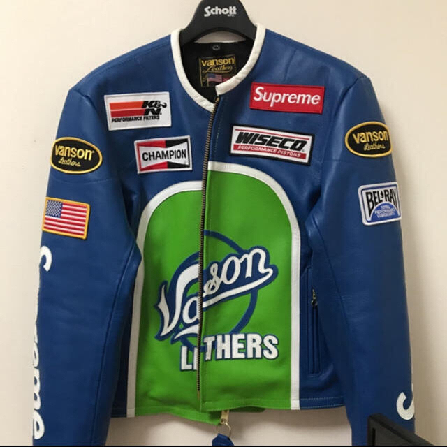 Supreme - Supreme Vanson Leather Star Jacket BLUEの通販 by Supreme - Supreme Vanson Leather Star Jacket BLUEの通販 by