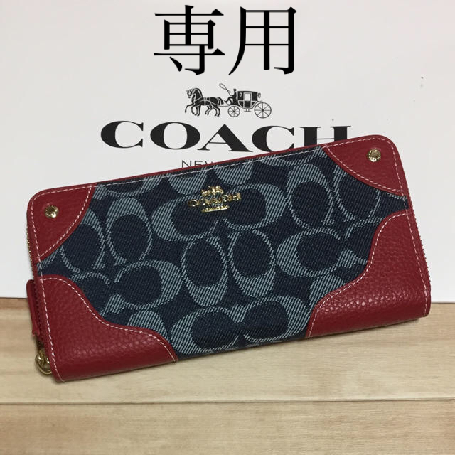 COACH - 新品 [COACH コーチ] 長財布 デニム/赤の通販 by ♡こっこここ♡'s shop｜コーチならラクマ