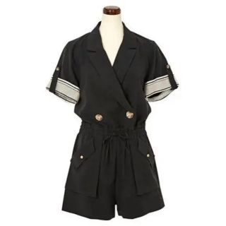 スナイデル(SNIDEL)のHerlipto Cotton Blend Playsuit Black M(オールインワン)