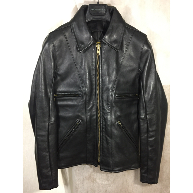 VANSON(バンソン)のVANSON バンソンライダースジャケット USA サイズ34 ブラック 極美品 メンズのジャケット/アウター(ライダースジャケット)の商品写真