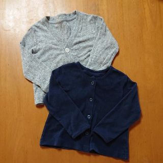 ユニクロ(UNIQLO)のユニクロカーディガン サイズ80 2枚(カーディガン/ボレロ)