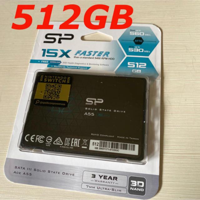 新品【SSD 512GB】シリコンパワー Ace A55 512GB