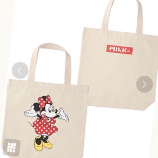 ディズニー(Disney)の再値下げ！ディズニー ミニー トートバック ミルクフェド コラボ ドット(トートバッグ)