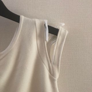 ミッシュマッシュ(MISCH MASCH)のミッシュマッシュ♡オフホワイトのお袖オフショットリボン(カットソー(半袖/袖なし))