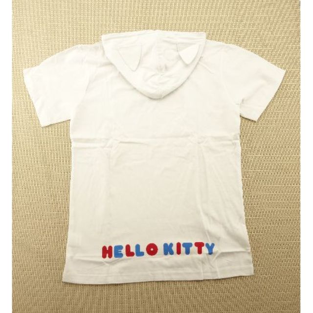 サンリオ(サンリオ)のT-0121　キティ　フード付きTシャツ　Mサイズ レディースのトップス(Tシャツ(半袖/袖なし))の商品写真