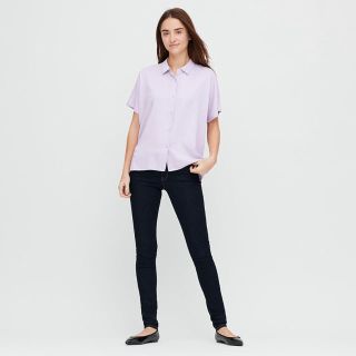 ユニクロ(UNIQLO)のユニクロ＊レーヨンブラウス(シャツ/ブラウス(半袖/袖なし))