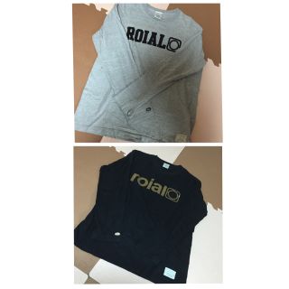 ロイヤル(roial)のロンT（グレー&ブラック）(Tシャツ/カットソー(七分/長袖))